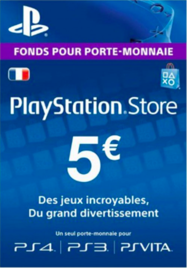 Playstation Network Card (PSN) 5 EUR (France) Game Cover