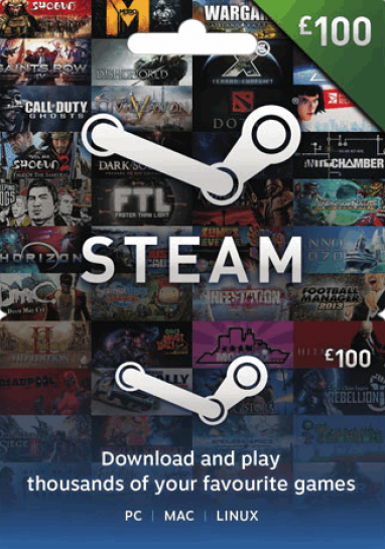 Steam Gift Card 101 GBP (UK) Game Cover