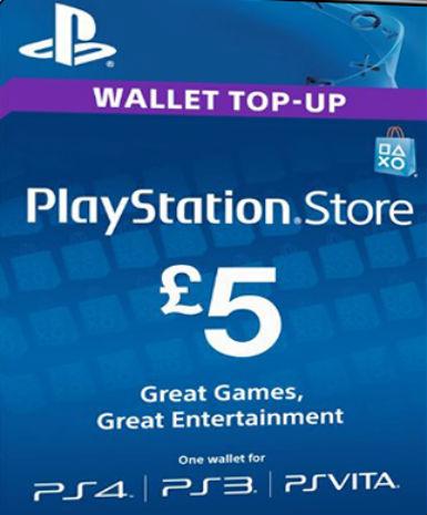 Playstation Network Card (PSN) 5 GBP (UK) Game Cover