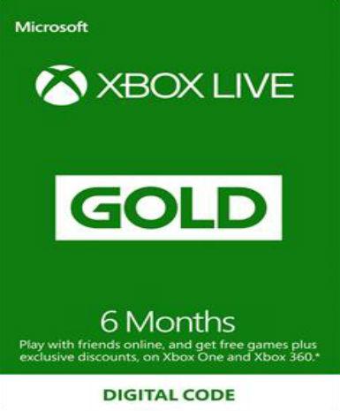 XBOX Live Gold 6 Month Game Cover