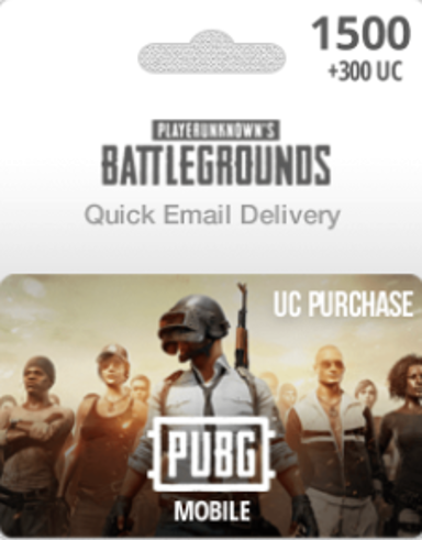 PUBG Mobile 1500 + 300 UC Game Cover