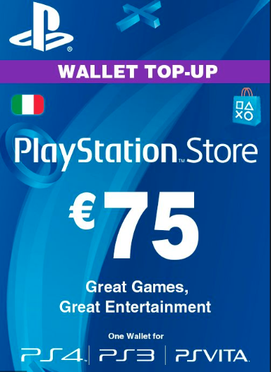 Playstation Network Card (PSN) 75 EUR (Italy) Game Cover